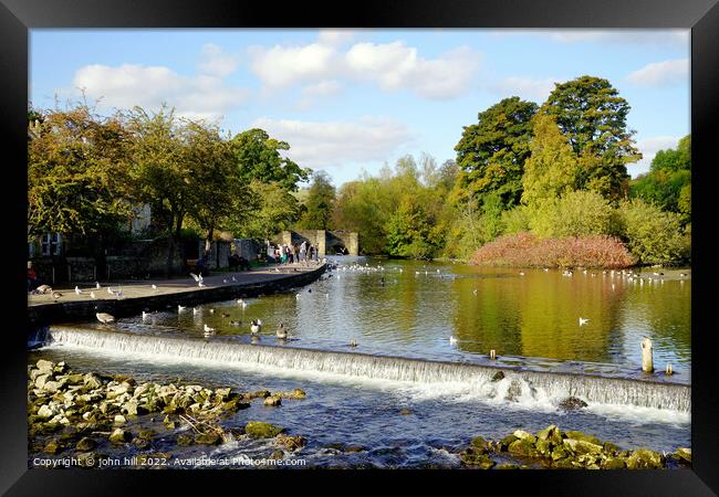 River Wye at Bakewell in Derbyshire Framed Print by john hill