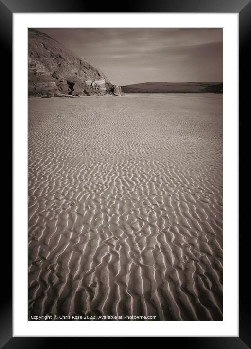 Sand ripples Framed Mounted Print by Chris Rose