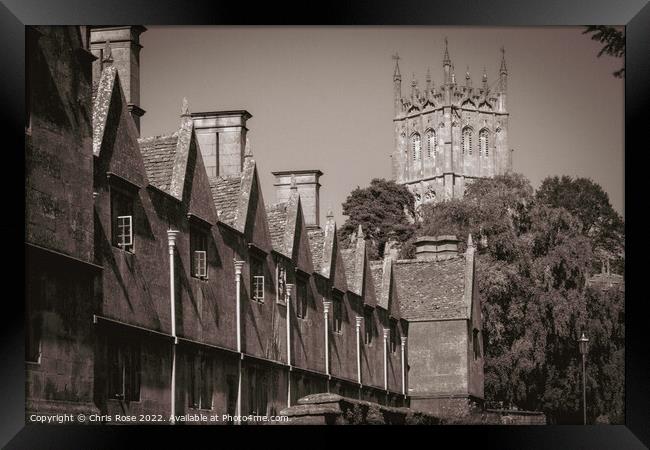 Chipping Campden almshouses, Cotswolds Framed Print by Chris Rose