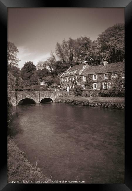 River Coln, Bibury, Cotswolds Framed Print by Chris Rose