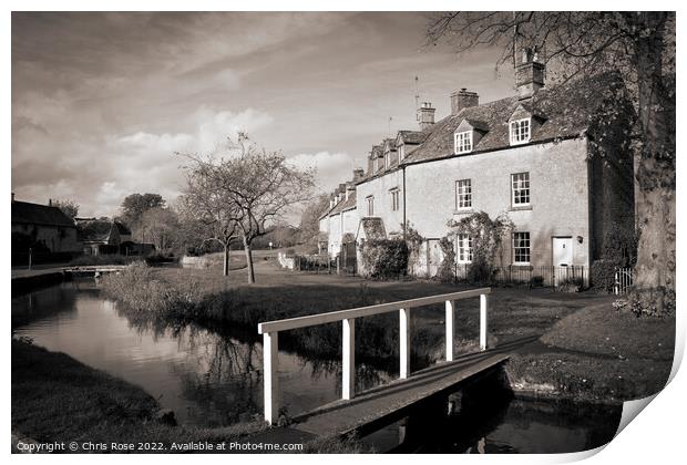 Lower Slaughter Print by Chris Rose