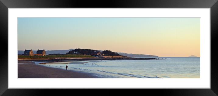 Alone in thought, Prestwick beach Framed Mounted Print by Allan Durward Photography