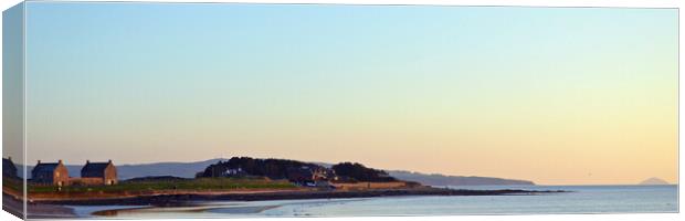 Prestwick shore at dusk Canvas Print by Allan Durward Photography