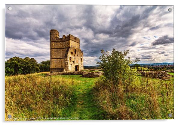 The Remaining Tower at Donnington Castle Acrylic by Ian Lewis