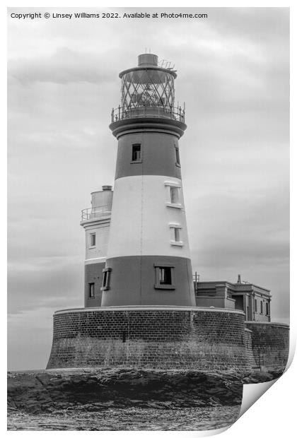 Longstone Lighthouse Print by Linsey Williams
