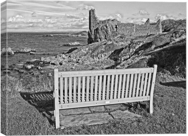 Dunure castle ruin (Abstract ) Canvas Print by Allan Durward Photography