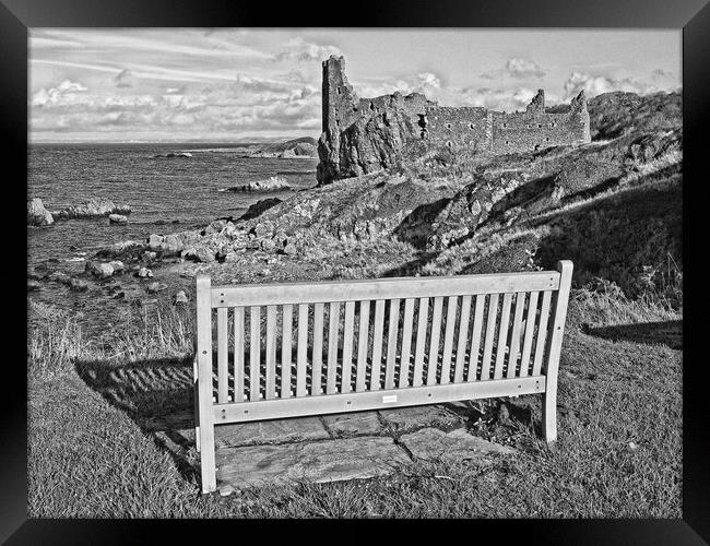 Dunure castle ruin (Abstract ) Framed Print by Allan Durward Photography
