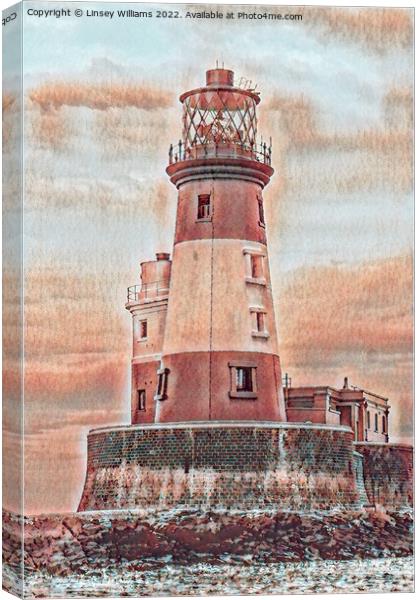 Longstone Lighthouse 2 Canvas Print by Linsey Williams