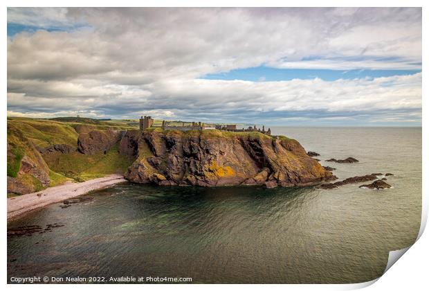 Dunnottar Castle majestic fortress standing strong Print by Don Nealon