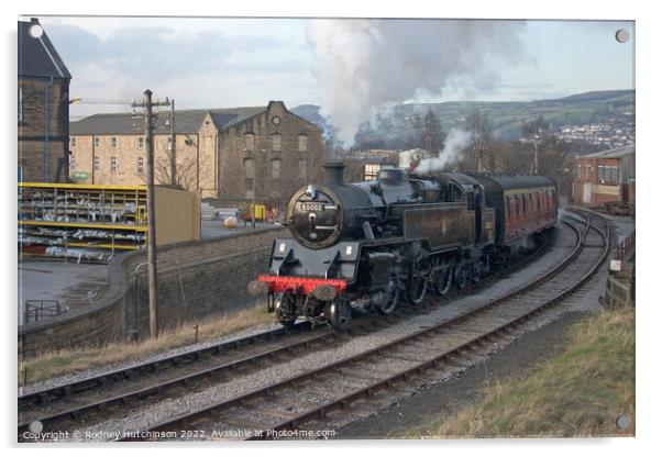 Majestic Steam Engine Journey Acrylic by Rodney Hutchinson