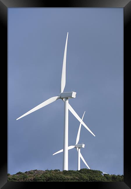 wind turbine Framed Print by Paul Messenger