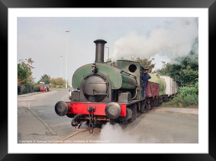 A Majestic Steam Engine Crossing the Road Framed Mounted Print by Rodney Hutchinson