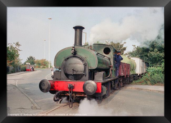 A Majestic Steam Engine Crossing the Road Framed Print by Rodney Hutchinson