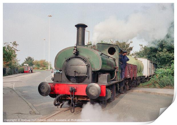 A Majestic Steam Engine Crossing the Road Print by Rodney Hutchinson