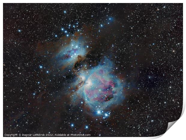 Orion and Running Man nebulae Print by Ragnar Lothbrok