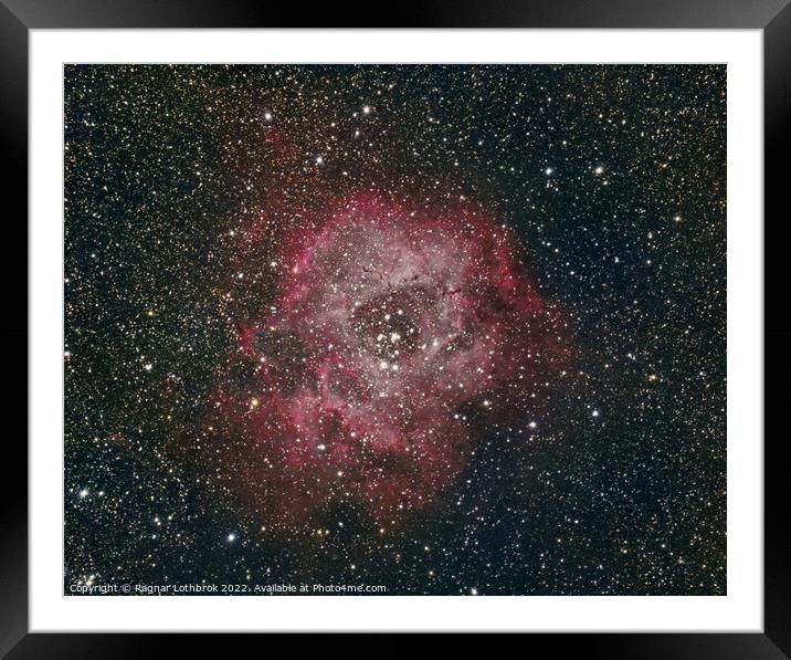 Rosette nebula and stars Framed Mounted Print by Ragnar Lothbrok