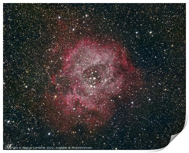 Rosette nebula and stars Print by Ragnar Lothbrok