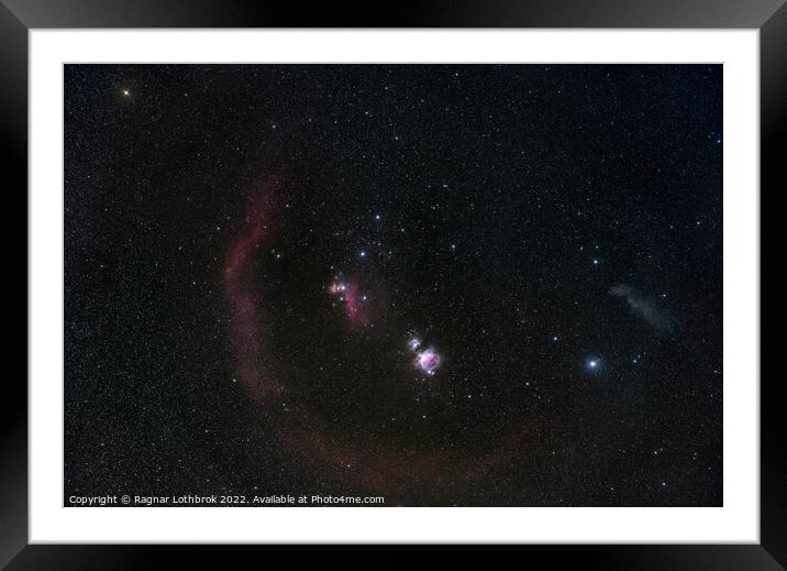 Barnard region with all nebulae, Betelgeuse and Rigel Framed Mounted Print by Ragnar Lothbrok