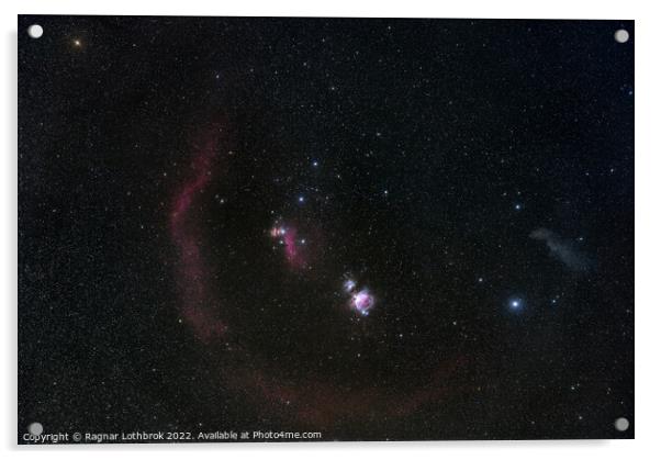 Barnard region with all nebulae, Betelgeuse and Rigel Acrylic by Ragnar Lothbrok