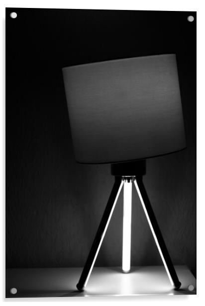 Desk Lamp in monochrome Acrylic by Jonathan Thirkell