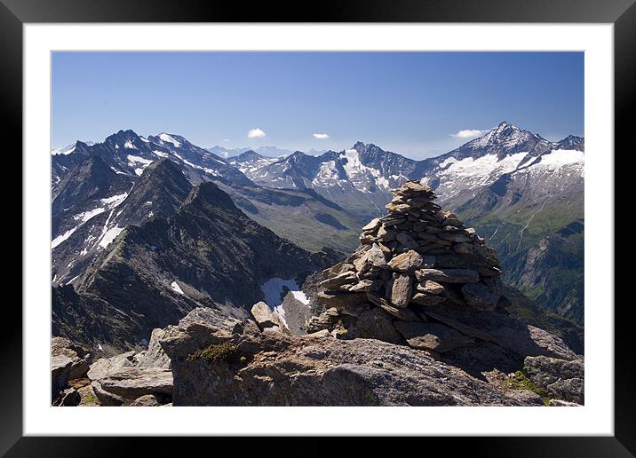 Ahorn Spitze Summit, Austria Framed Mounted Print by Richard Nicholls