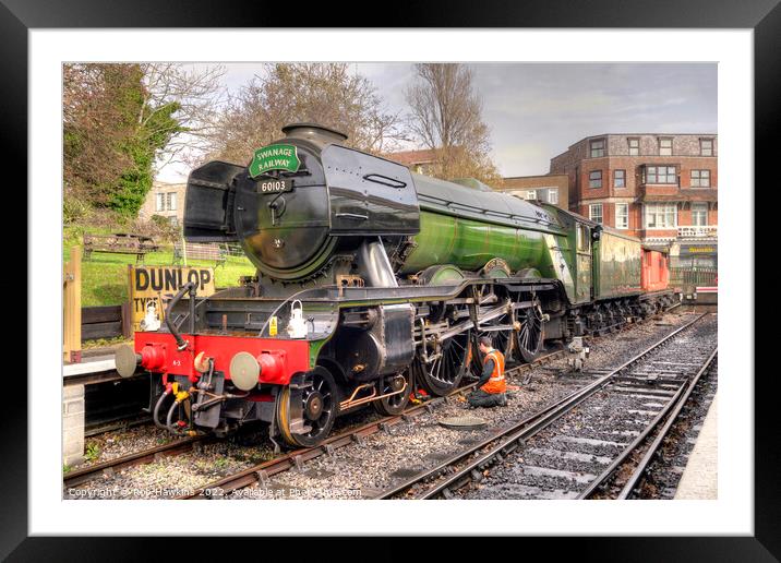 Flying Scotsman at Swanage Framed Mounted Print by Rob Hawkins