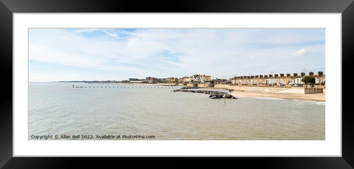 Lowestoft south beach and seafront Framed Mounted Print by Allan Bell