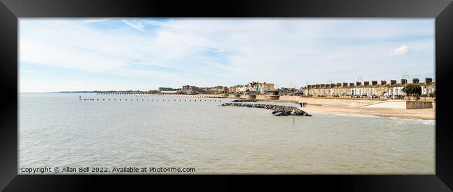 Lowestoft south beach and seafront Framed Print by Allan Bell