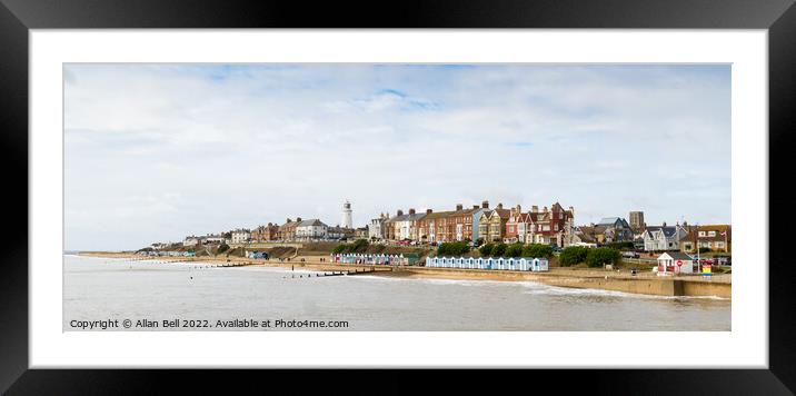 Southwold seafront from Pier Framed Mounted Print by Allan Bell