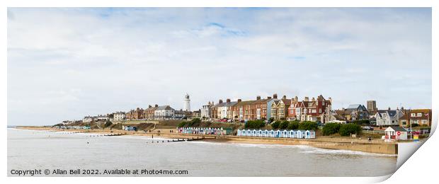 Southwold seafront from Pier Print by Allan Bell