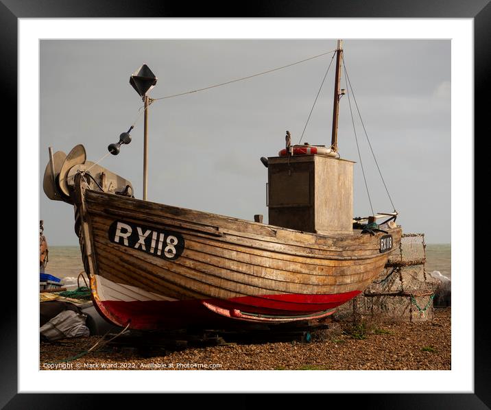 RX118 of Hastings Fishing Fleet Framed Mounted Print by Mark Ward