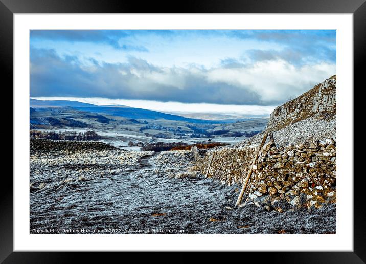 Majestic winter landscape in Ribblesdale Framed Mounted Print by Rodney Hutchinson