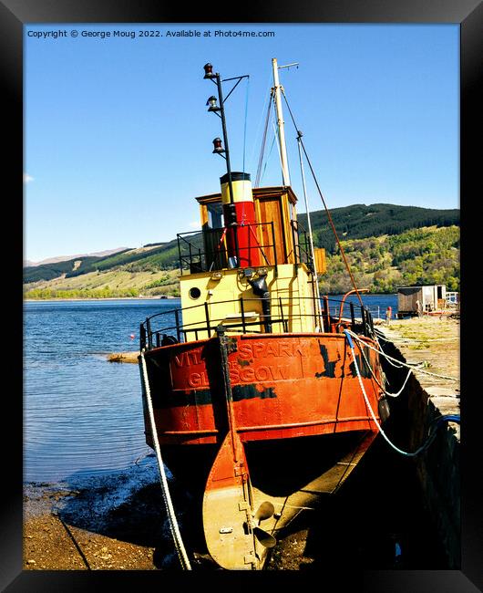 Vital Sparke Puffer at Inverary, Scotland Framed Print by George Moug