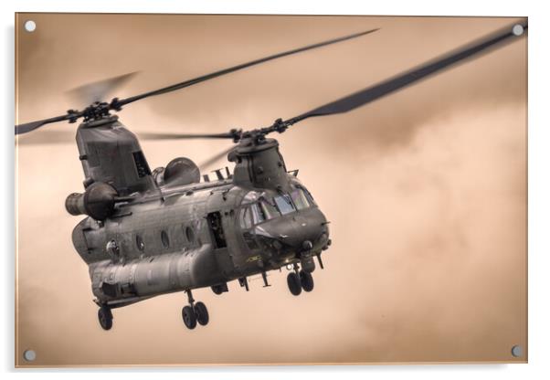 CH47 Chinook Helicopter Acrylic by J Biggadike