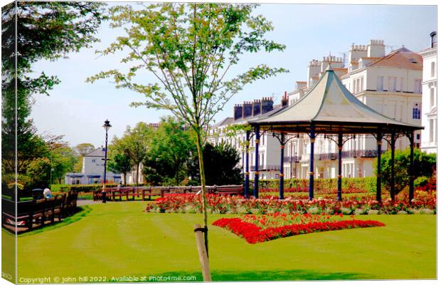Crescent gardens, Filey, Yorkshire. Canvas Print by john hill