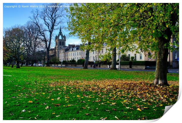 The South Inch, Perth in Autumn Print by Navin Mistry