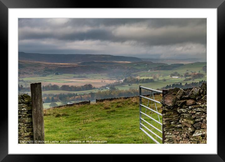 Upper Teesdale As The Mist Clears  Framed Mounted Print by Richard Laidler