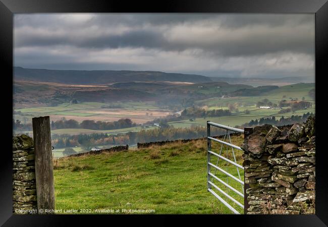 Upper Teesdale As The Mist Clears  Framed Print by Richard Laidler