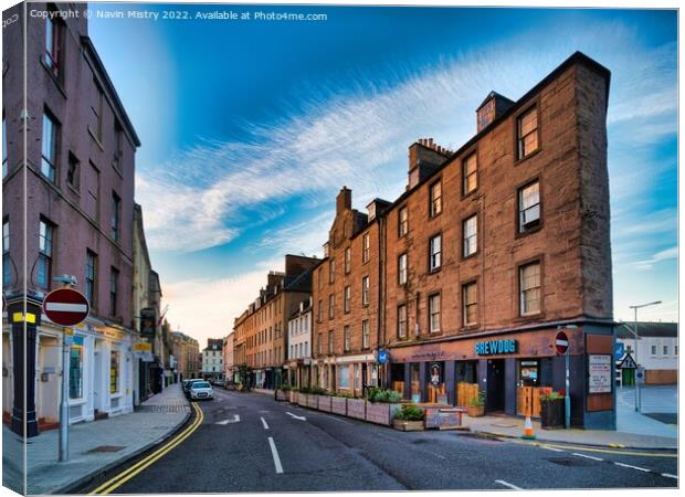 A view of historic George Street, Perth, Scotland Canvas Print by Navin Mistry