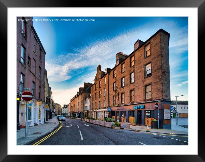 A view of historic George Street, Perth, Scotland Framed Mounted Print by Navin Mistry