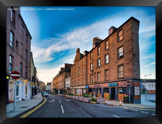 A view of historic George Street, Perth, Scotland Framed Print by Navin Mistry