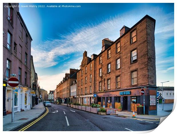 A view of historic George Street, Perth, Scotland Print by Navin Mistry