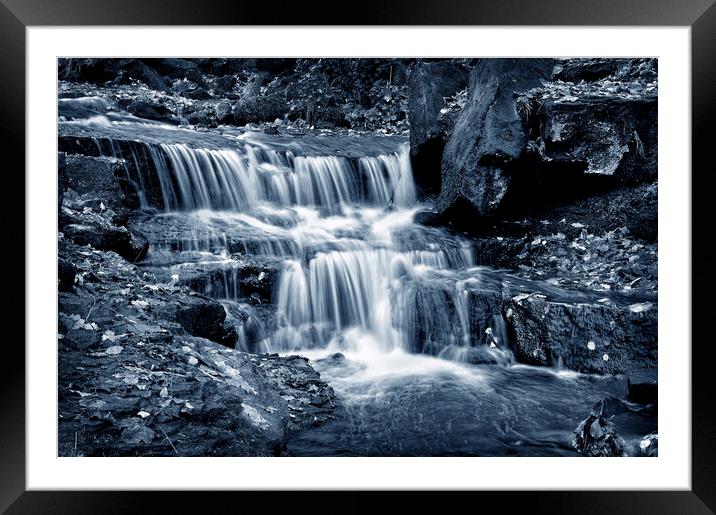 Lumsdale Falls Framed Mounted Print by Darren Galpin