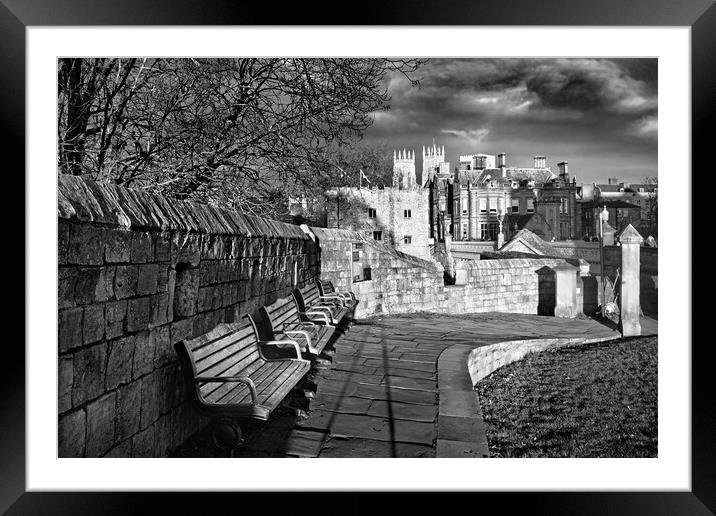 York City Wall and Skyline Framed Mounted Print by Darren Galpin