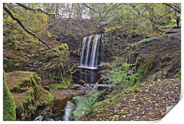 East Ayrshire waterfall at Dalcairney Print by Allan Durward Photography