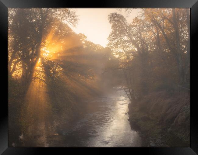 Sunrise over a Scottish river   Framed Print by christian maltby