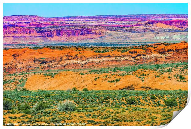 Painted Desert Fault Arches National Park Moab Utah  Print by William Perry