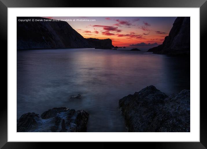 Serene Sunrise Over the Sea Framed Mounted Print by Derek Daniel