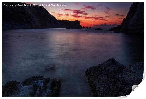 Serene Sunrise Over the Sea Print by Derek Daniel