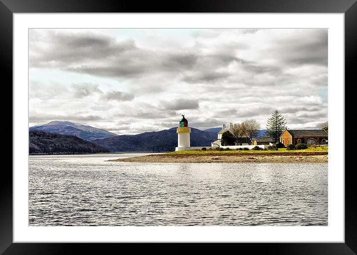 Corran Lighthouse, Loch Linnhe Framed Mounted Print by Jacqi Elmslie